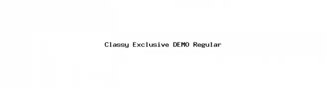 Classy Exclusive DEMO Regular 字体