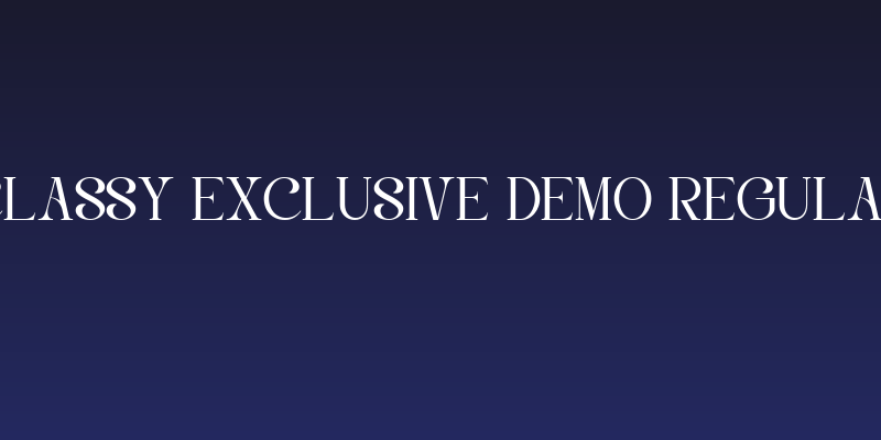 Classy Exclusive DEMO Regular Social Header