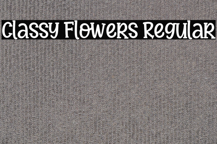 Classy Flowers Regular Example 1