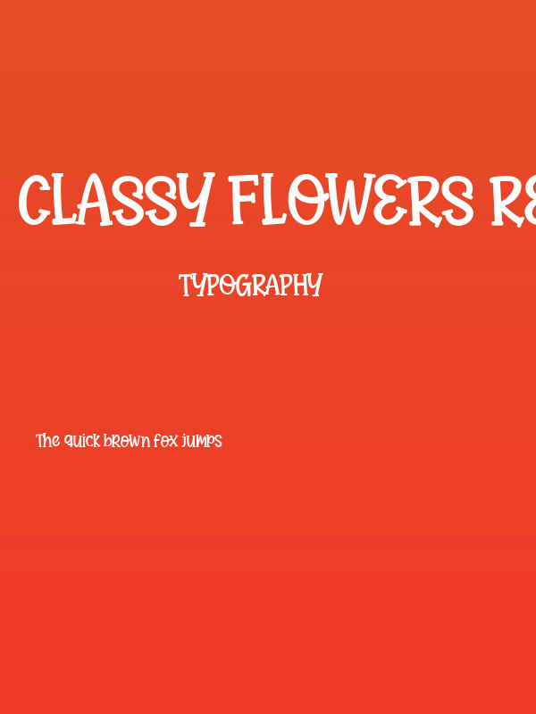 Classy Flowers Regular Poster