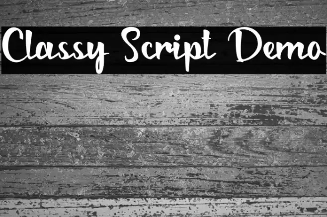 Classy Script Demo Font examples