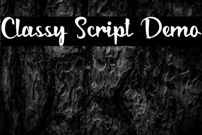Classy Script Demo Font examples