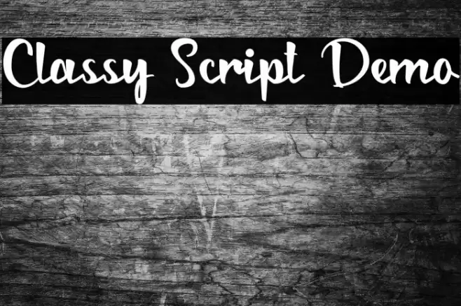 Classy Script Demo Font examples