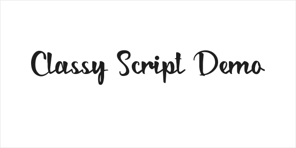 Classy Script Demo Logo