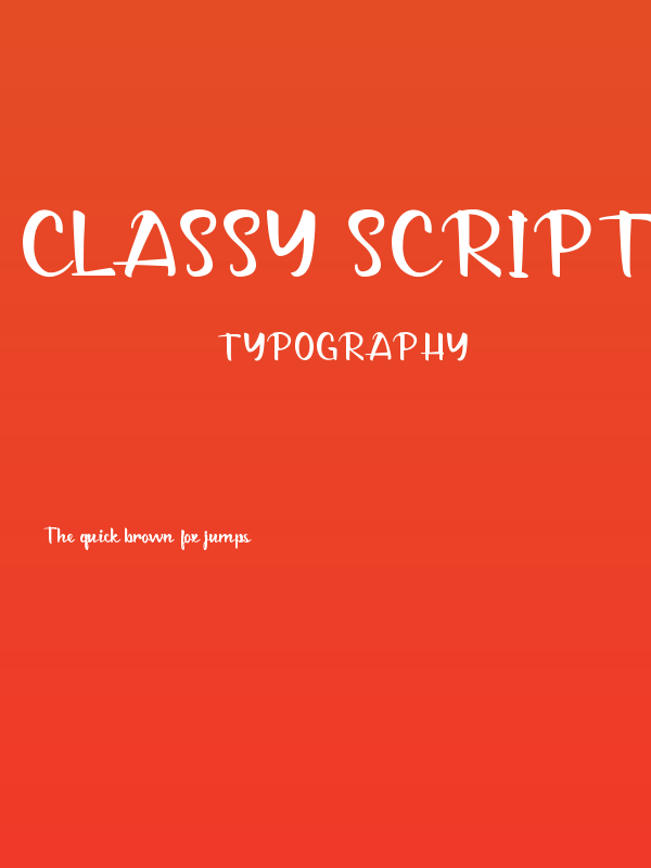Classy Script Demo Poster