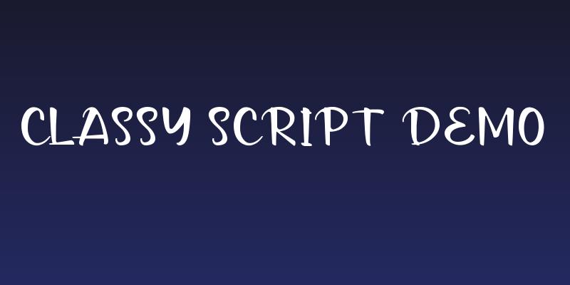 Classy Script Demo Social Header