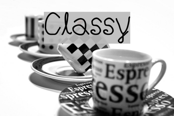 Classy Font examples