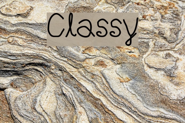 Classy Font examples