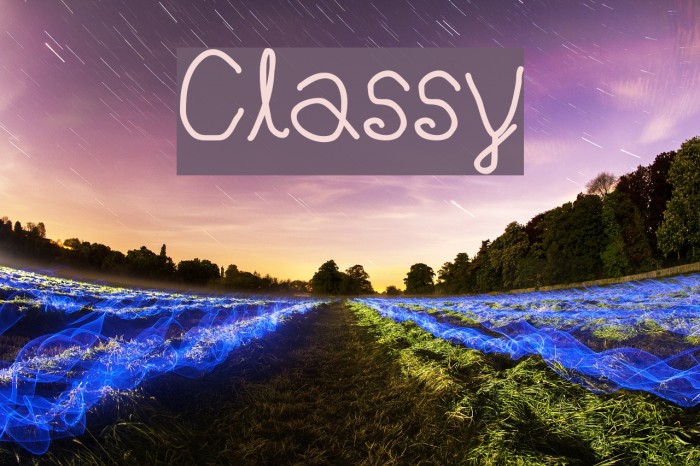 Classy Font examples