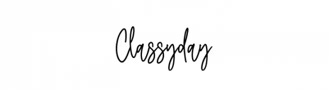 Classyday  Frei Schriftart Herunterladen