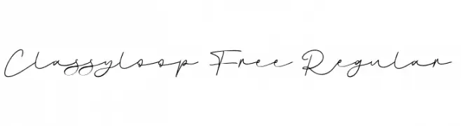 Classyloop Free Regular  font caratteri gratis