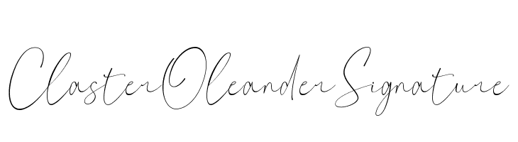 Claster Oleander Signature  नि: शुल्क फ़ॉन्ट्स डाउनलोड