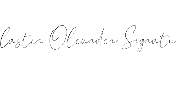 Claster Oleander Signature Logo