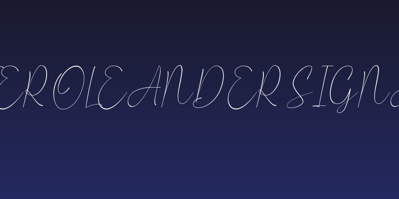 Claster Oleander Signature Social Header