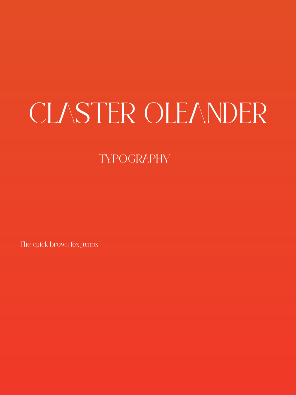 Claster Oleander Poster