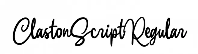 Claston Script Regular  フリーフォントのダウンロード