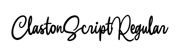 Claston Script Regular  フリーフォントのダウンロード