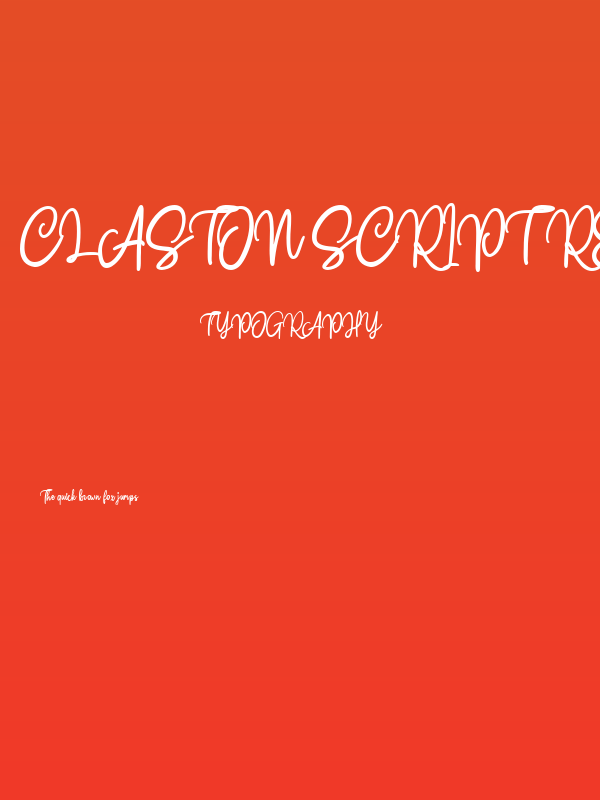 Claston Script Regular Poster