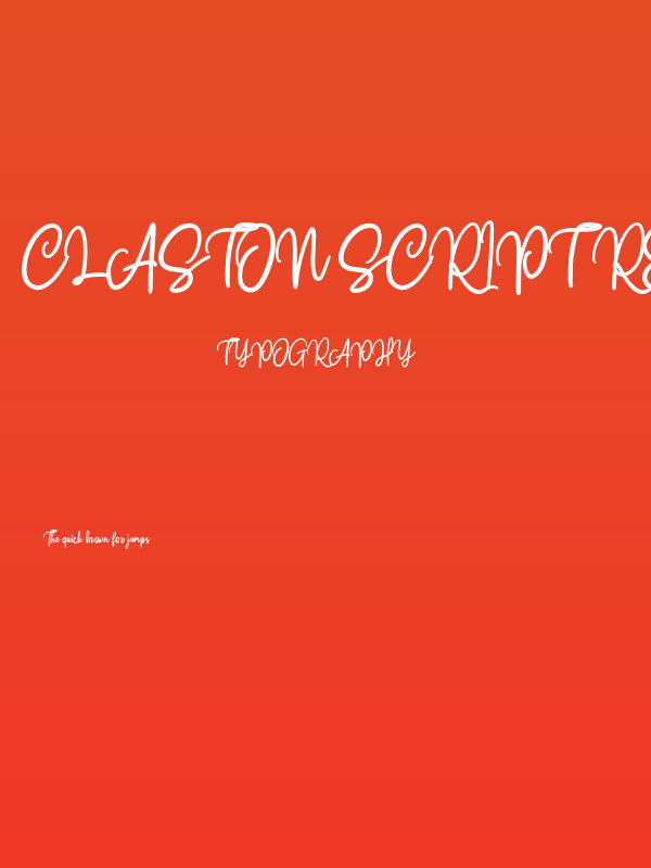 Claston Script Regular Poster