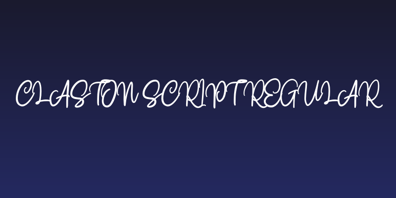 Claston Script Regular Social Header
