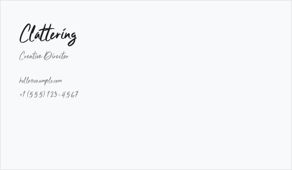 Clattering Business Card