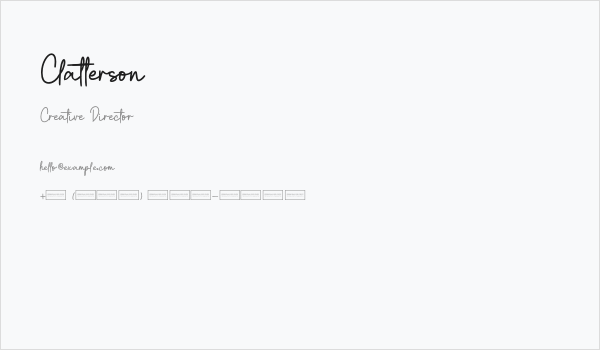 Clatterson Business Card