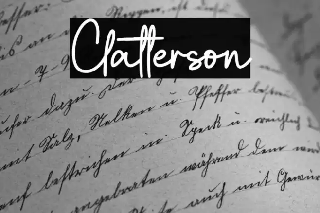 Clatterson Font examples