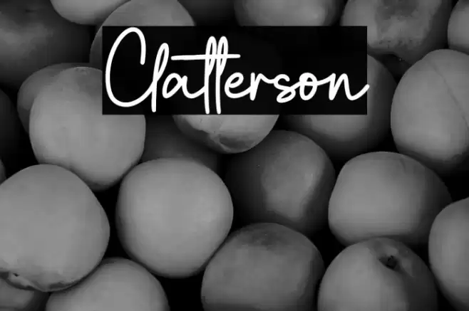 Clatterson Font examples