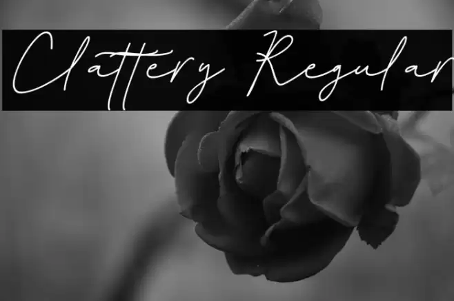 Clattery Regular Font examples