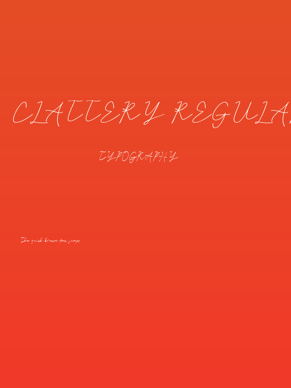 Clattery Regular Poster