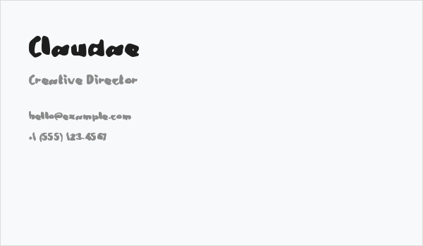 Claudae Business Card