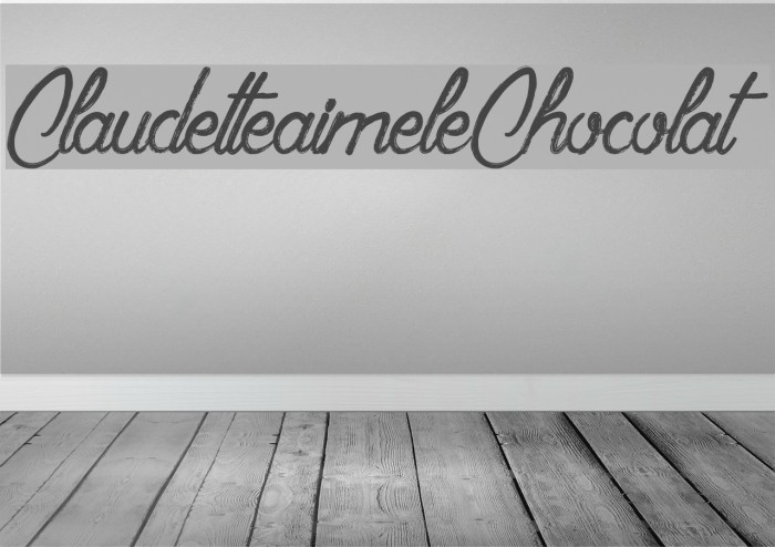 ClaudetteaimeleChocolat Font examples