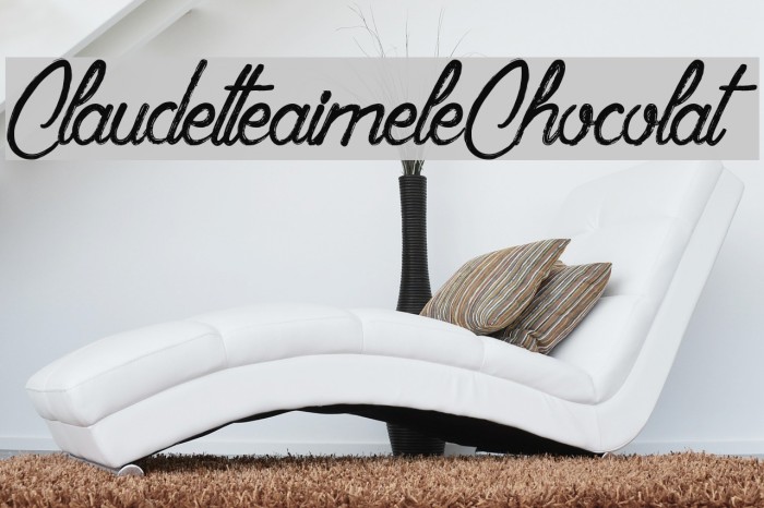ClaudetteaimeleChocolat Font examples