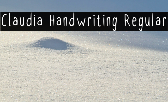 Claudia Handwriting Regular Example 2