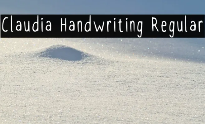Claudia Handwriting Regular Example 2