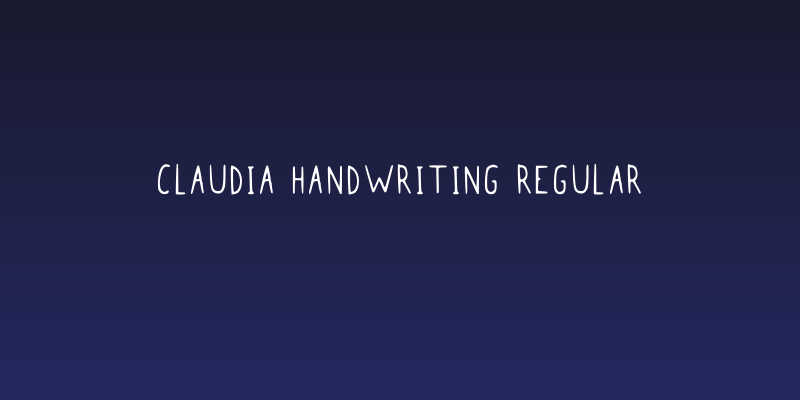 Claudia Handwriting Regular Social Header