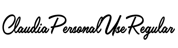 Claudia Personal Use Regular  नि: शुल्क फ़ॉन्ट्स डाउनलोड