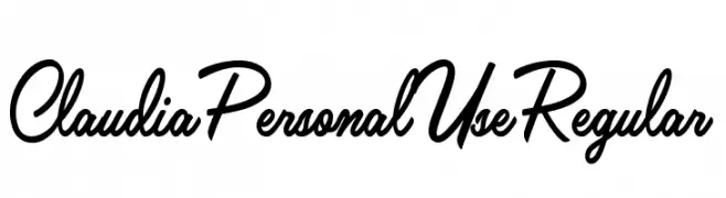 Claudia Personal Use Regular  नि: शुल्क फ़ॉन्ट्स डाउनलोड