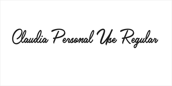 Claudia Personal Use Regular Logo