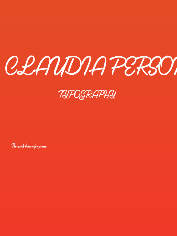 Claudia Personal Use Regular Poster