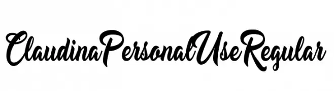 Claudina Personal Use Regular  تنزيل الخطوط