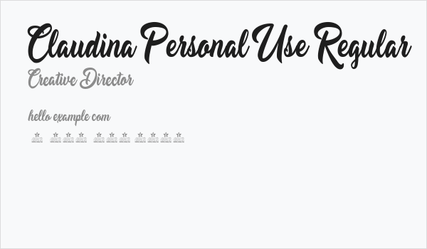 Claudina Personal Use Regular Business Card