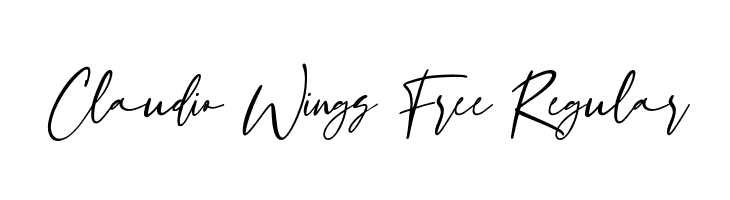 Claudio Wings Free Regular  font caratteri gratis