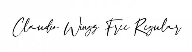 Claudio Wings Free Regular  フリーフォントのダウンロード