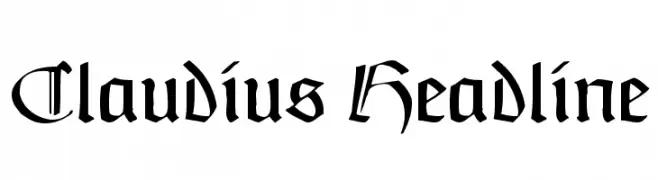 Claudius Headline  Frei Schriftart Herunterladen