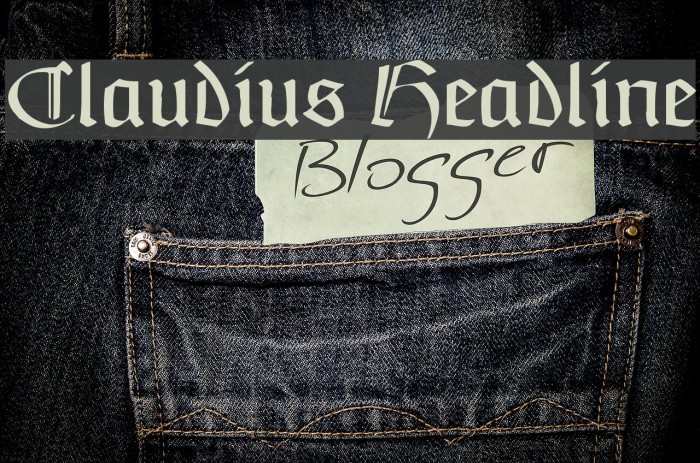 Claudius Headline Font examples