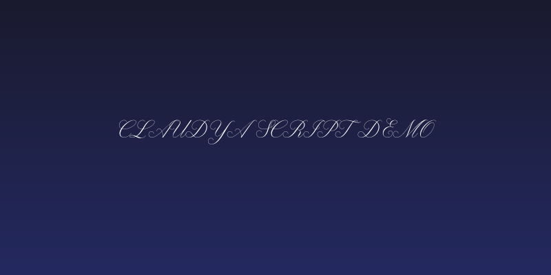 Claudya Script Demo Social Header