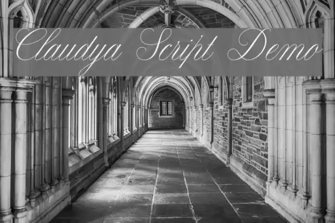 Claudya Script Demo Font examples