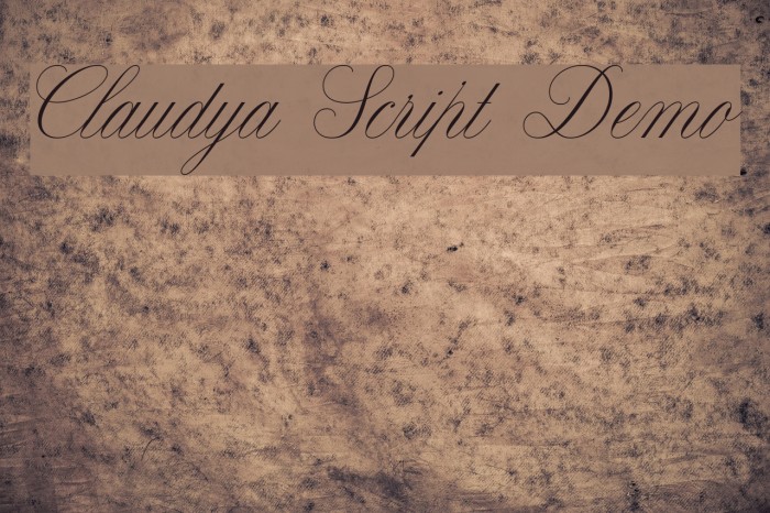 Claudya Script Demo Polices examples