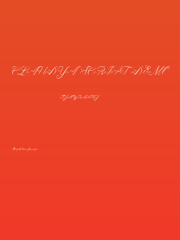 Claudya Script Demo Poster
